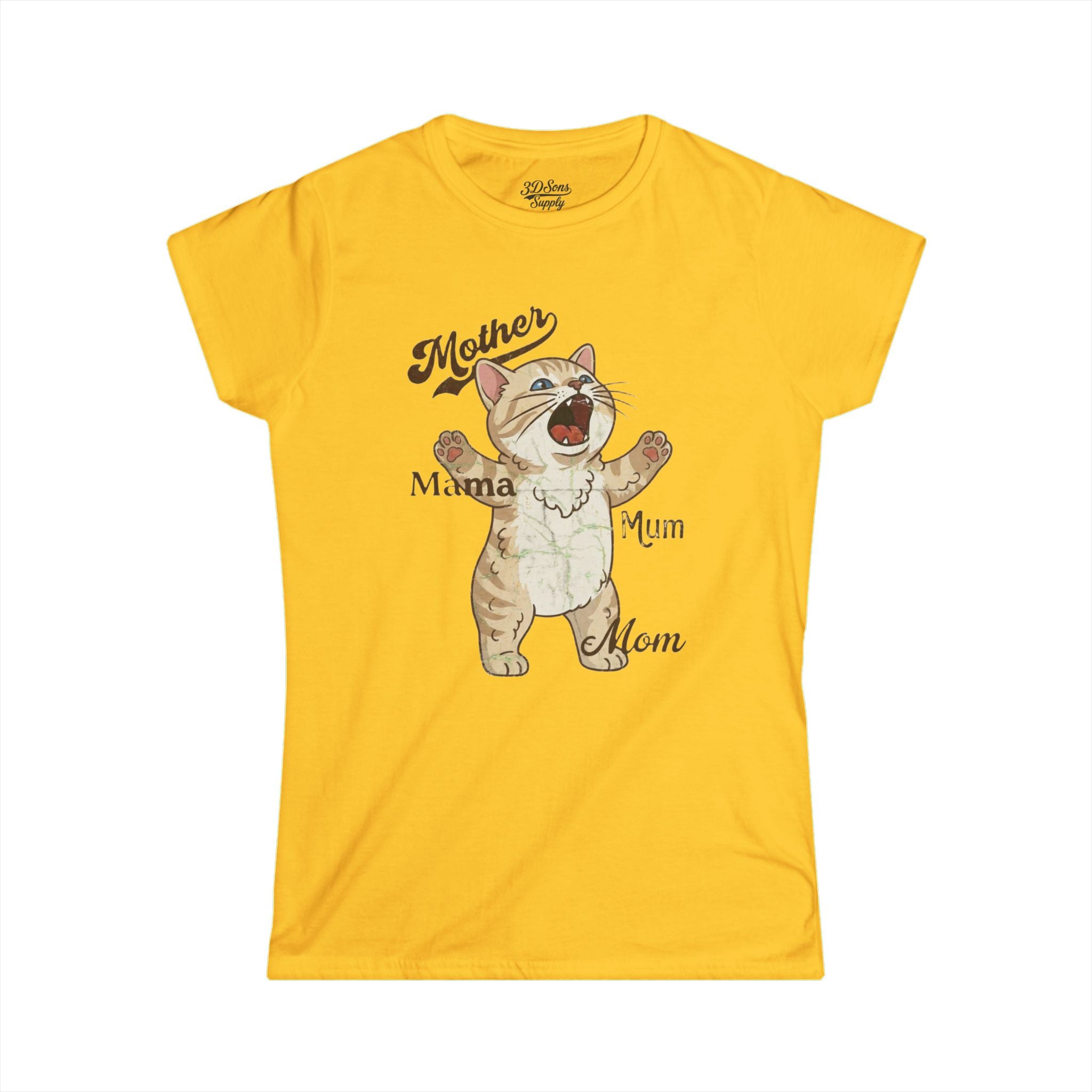 Mother's Day Kitten Mama T-Shirt — Mother's Day Kitty Cat Mom Tee