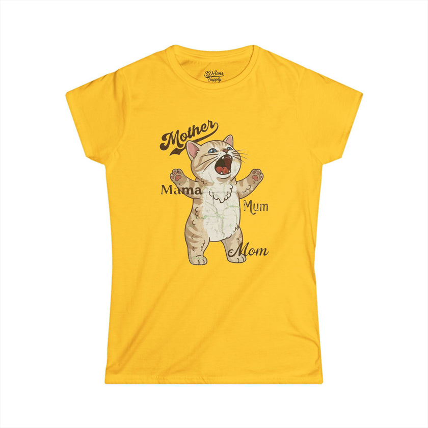 Mother's Day Kitten Mama T-Shirt — Mother's Day Kitty Cat Mom Tee
