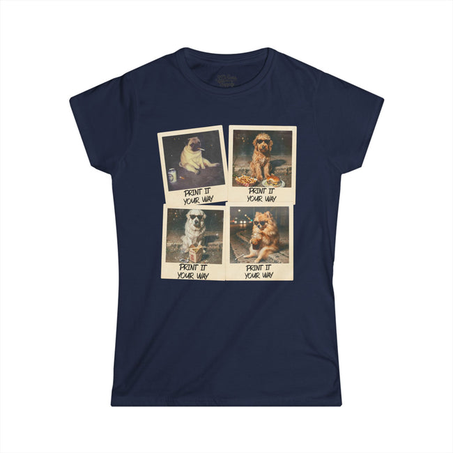 Personalized Polaroid Photo Tee — Custom 4-Image Collage