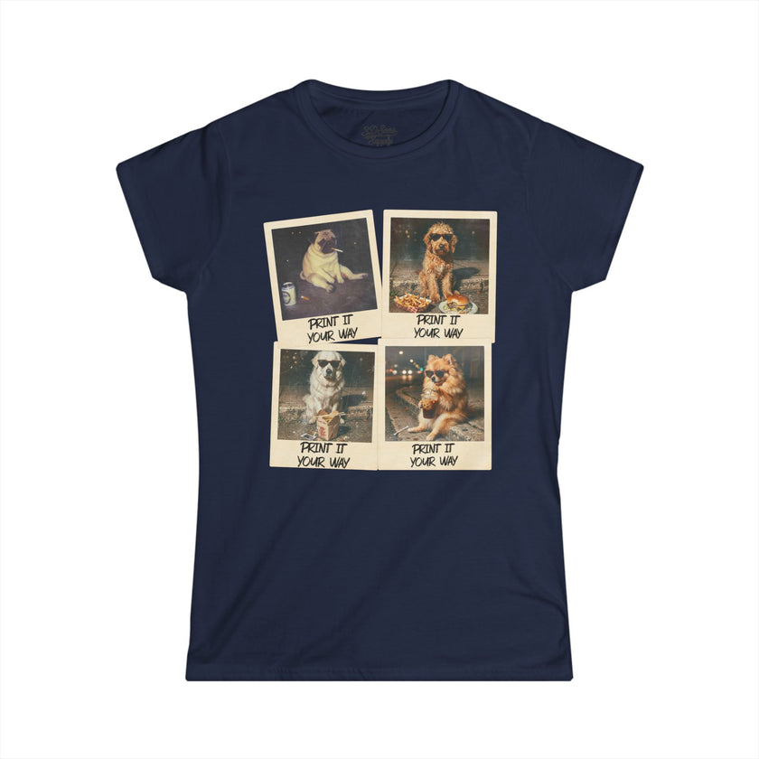 Personalized Polaroid Photo Tee — Custom 4-Image Collage