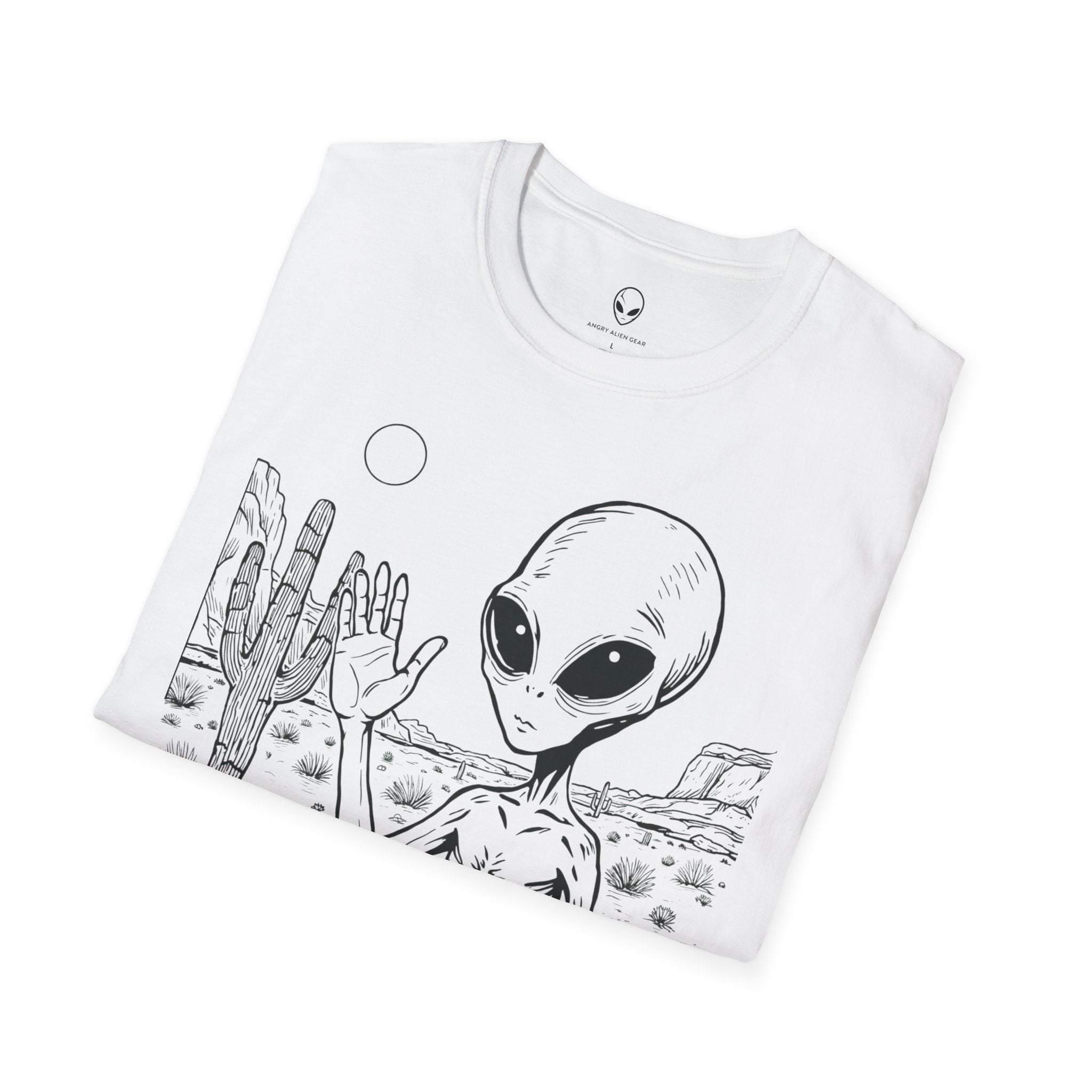 Happy Desert Alien Tee | Funny Area 51 Extraterrestrial Shirt – 3D Sons Supply Co