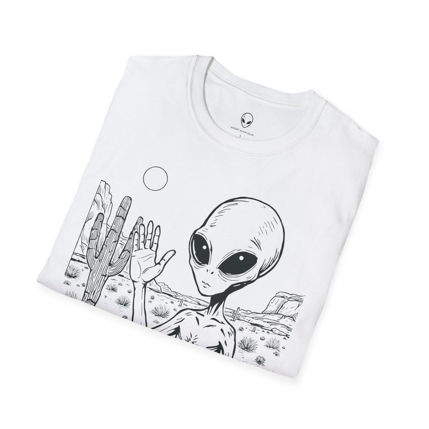 Happy Desert Alien Tee | Funny Area 51 Extraterrestrial Shirt – 3D Sons Supply Co