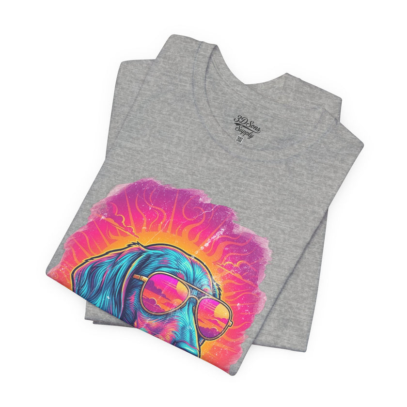 Dachshund Vice City Retro Tee 90's style