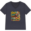 Shut Your Stupid Mouth Hole V-Neck Tee — 60s Retro Funny Women's T-Shirt