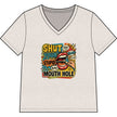 Shut Your Stupid Mouth Hole V-Neck Tee — 60s Retro Funny Women's T-Shirt