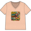 Shut Your Stupid Mouth Hole V-Neck Tee — 60s Retro Funny Women's T-Shirt