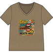 Shut Your Stupid Mouth Hole V-Neck Tee — 60s Retro Funny Women's T-Shirt