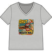 Shut Your Stupid Mouth Hole V-Neck Tee — 60s Retro Funny Women's T-Shirt