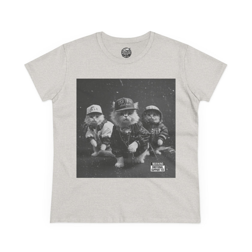 Women's 90s Kitten Hip Hop Album Cover Tee | Kittens as Rappers Shirt – 3D Sons Supply Co
