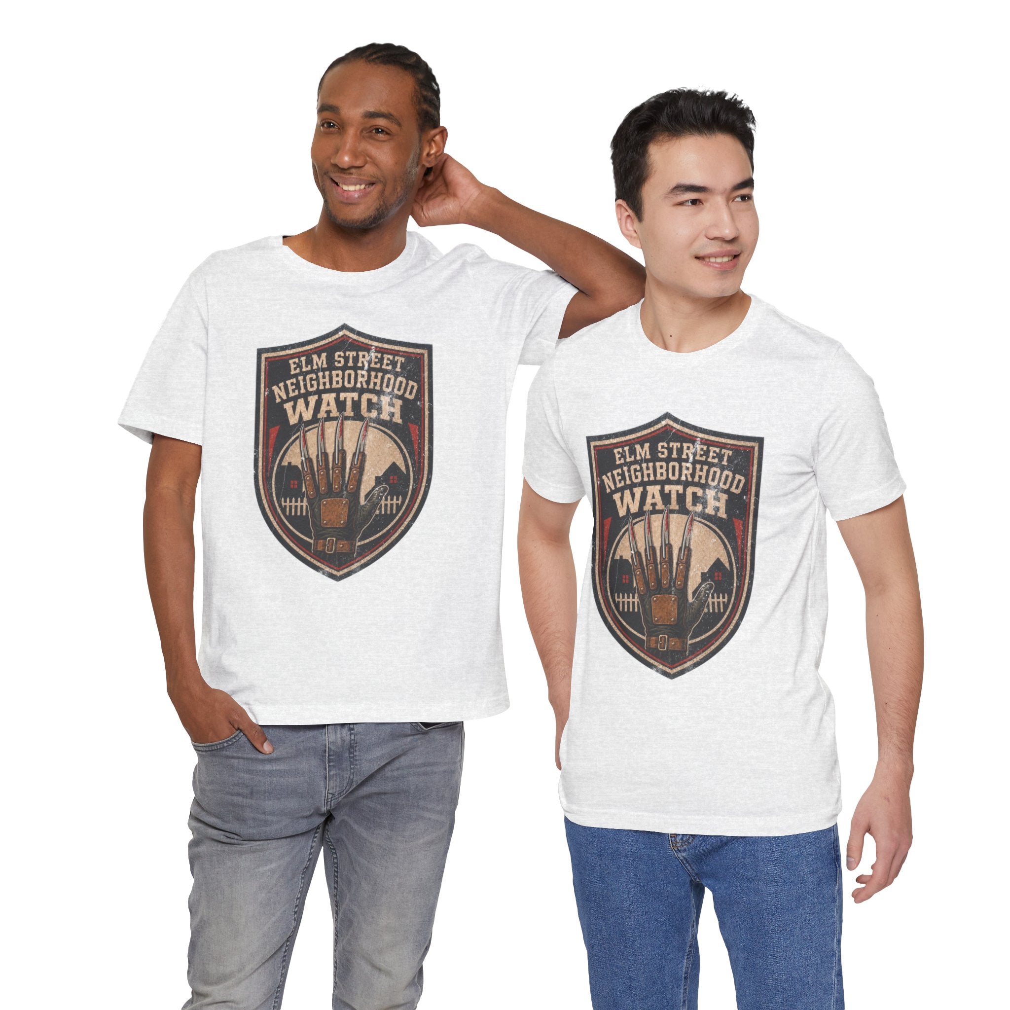 Elm Street Neighborhood Watch Tee – Horror Movie Retro Graphic T-Shirt