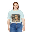 Iced Coffee Night Dog Tee — Late-Night Curb Pomeranian Graphic T-Shirt