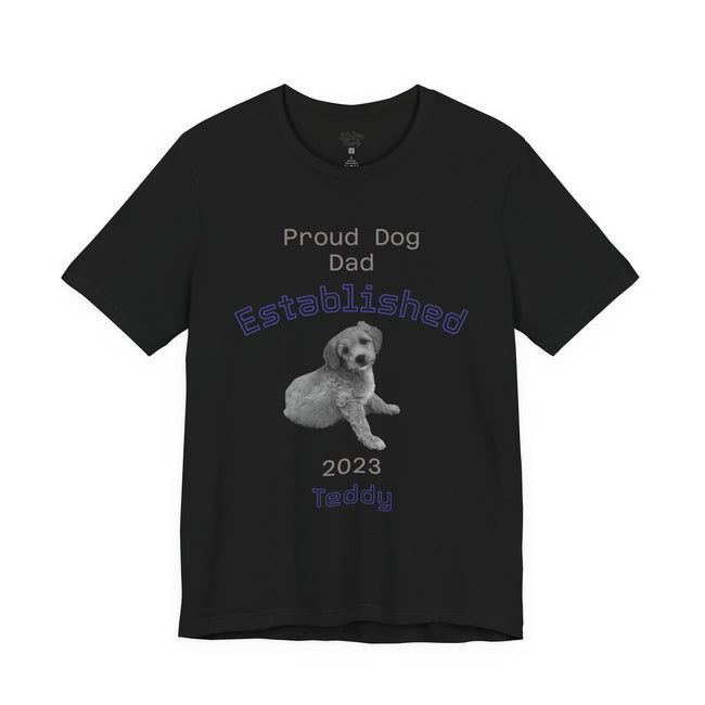 Proud Dog Dad Established Year T‑Shirt — Personalized Dog Dad Tee
