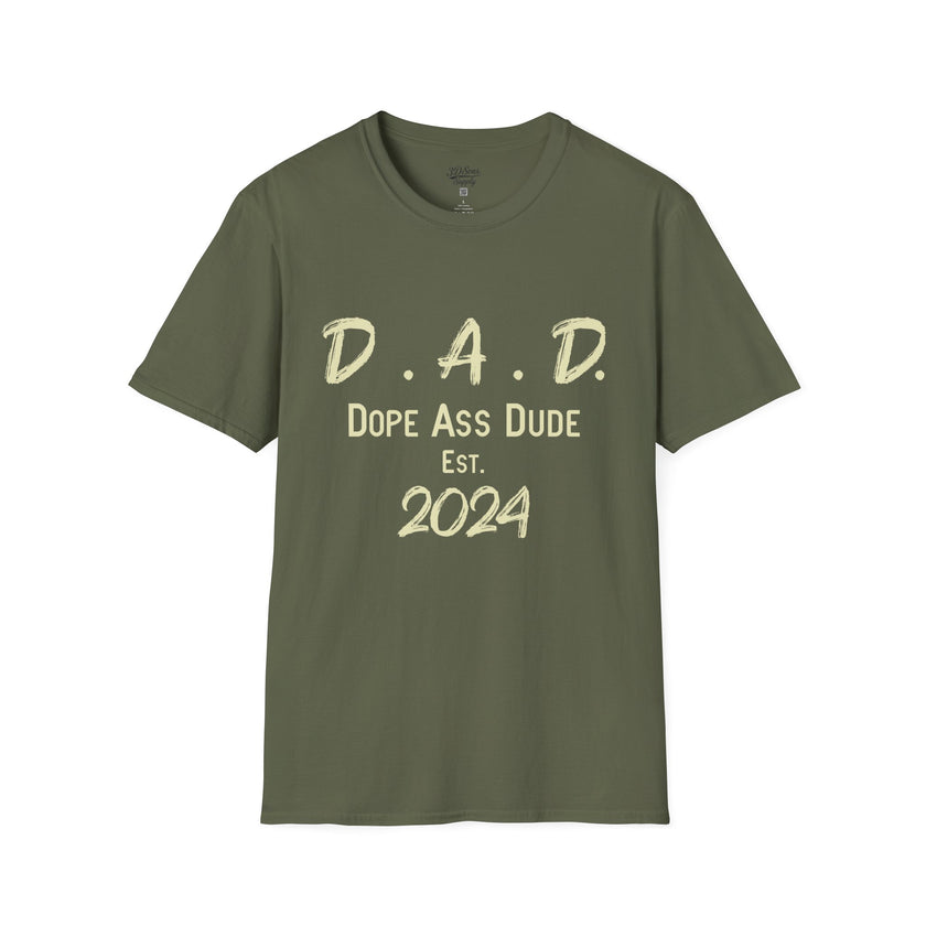 Dope Ass Dude Dad T-Shirt — D.A.D. Typography Father's Day Tee (Personalizable)