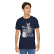 Drumming French Bulldog T-Shirt — Cute Dog Playing Drum Graphic Tee