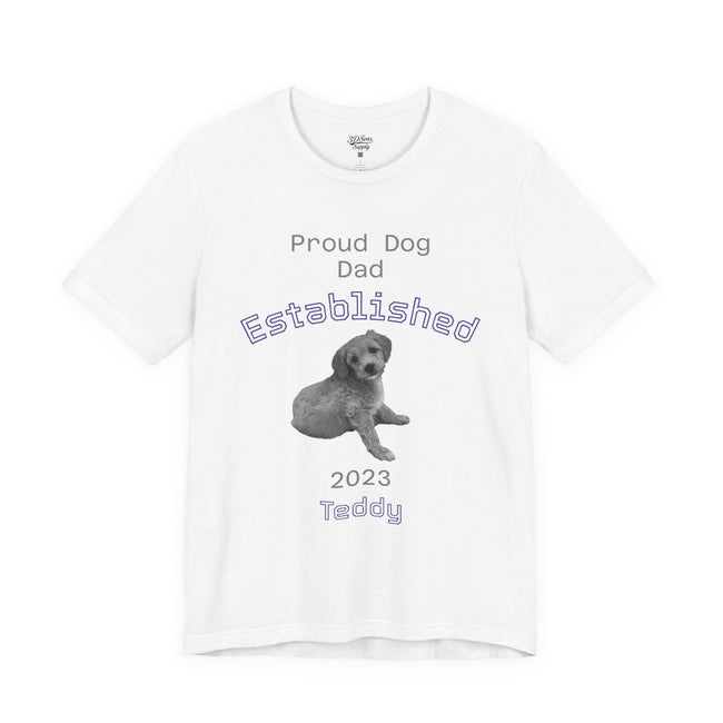 Proud Dog Dad Established Year T‑Shirt — Personalized Dog Dad Tee