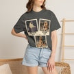 Personalized Polaroid Photo Tee — Custom 3 Image & Text Options