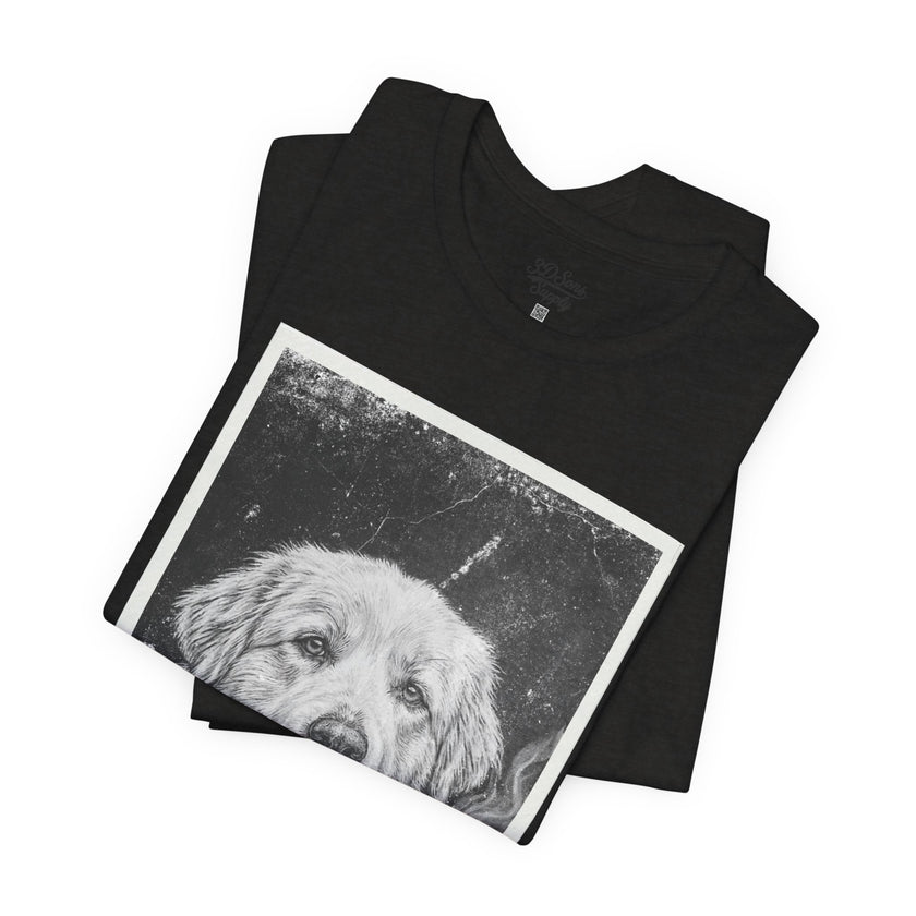 Great Pyrenees Smoke Photo Tee — Vintage Pup Graphic T-Shirt