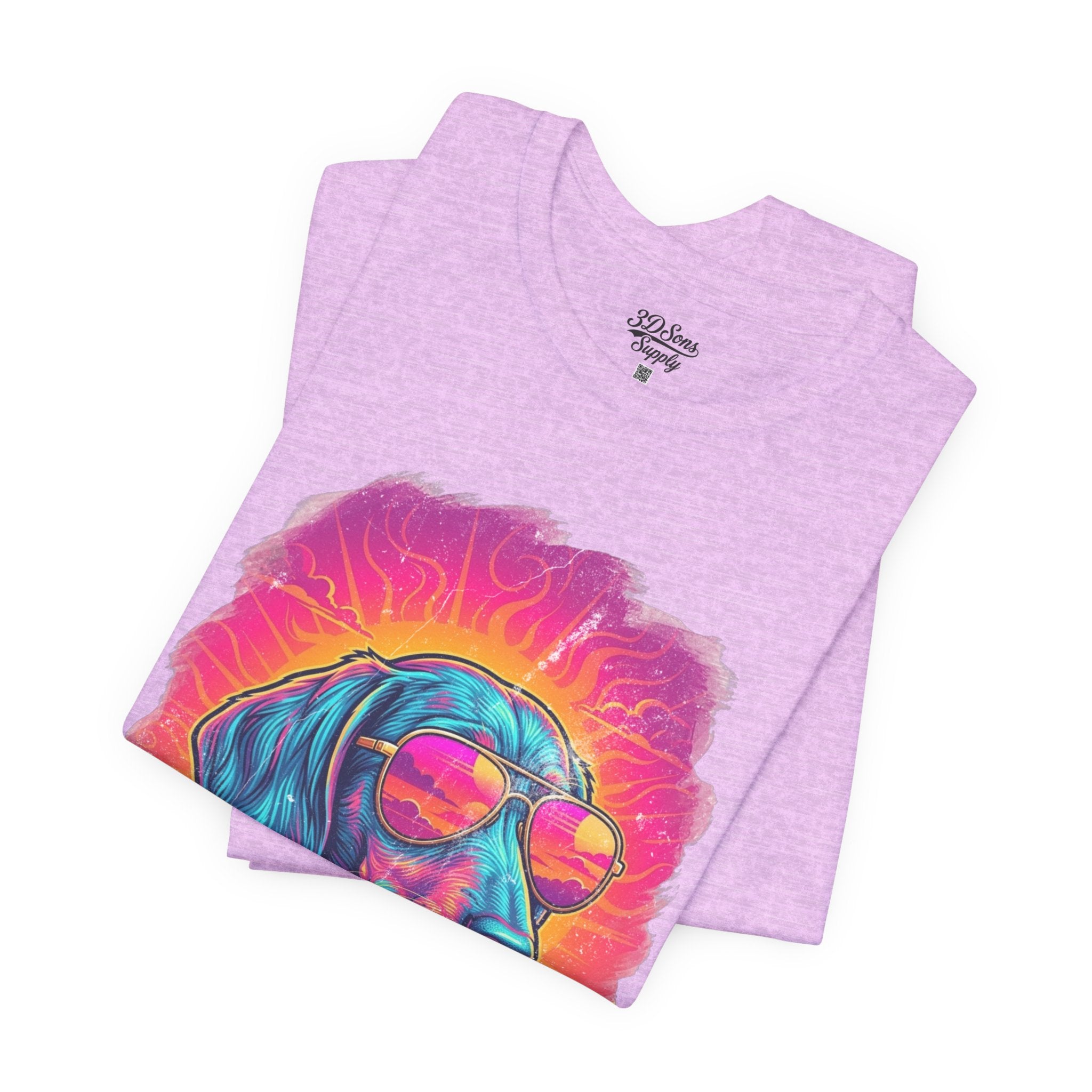 Dachshund Vice City Retro Tee 90's style