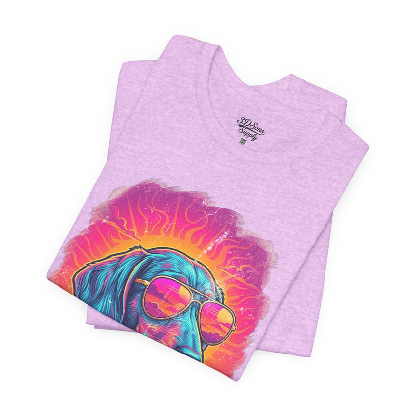 Dachshund Vice City Retro Tee 90's style