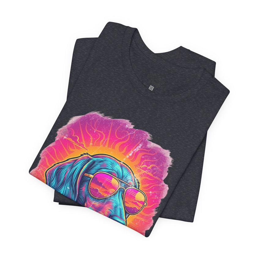 Dachshund Vice City Retro Tee 90's style