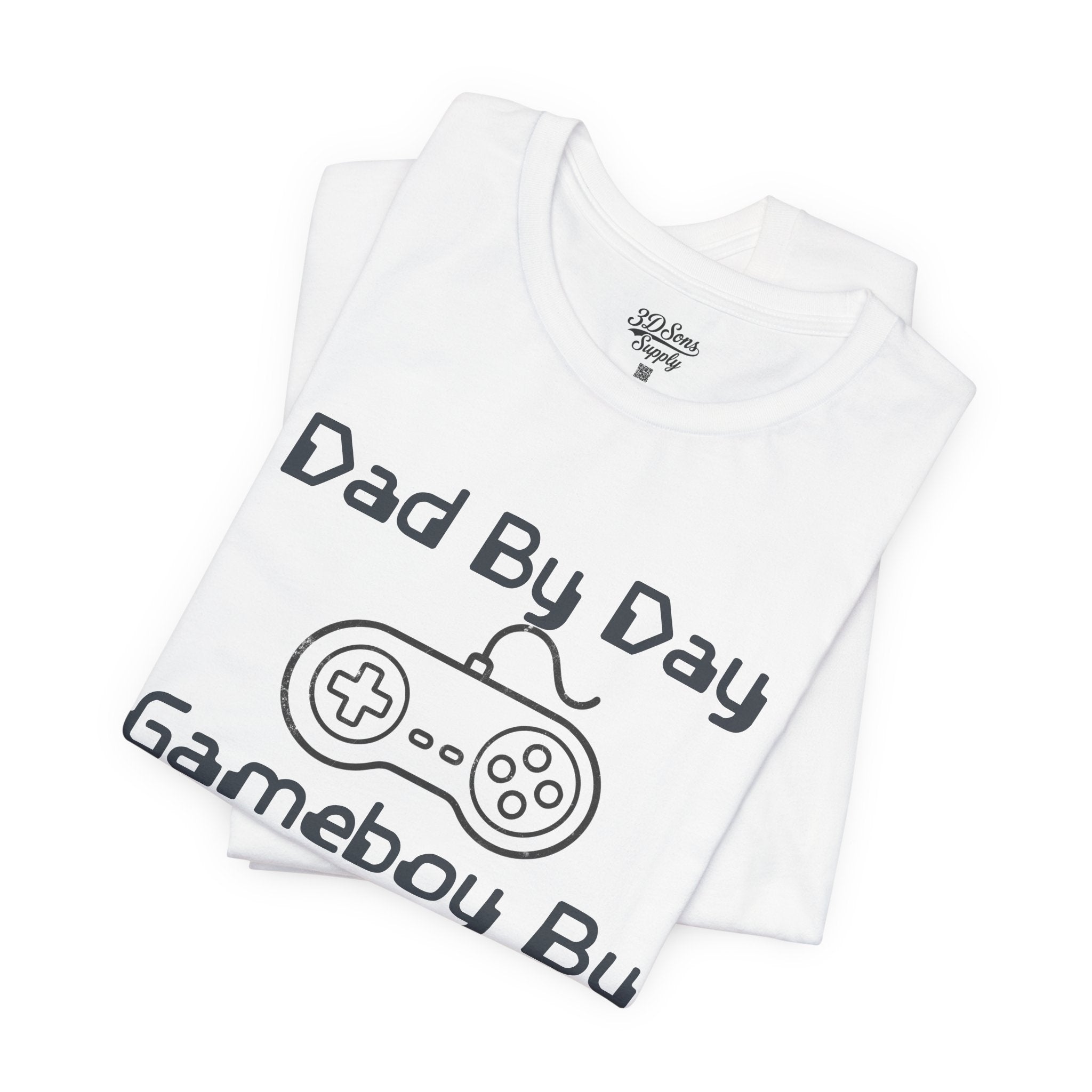 Personalized Dad By Day Gamer By Night T-Shirt,  90's Retro Controller Tee
