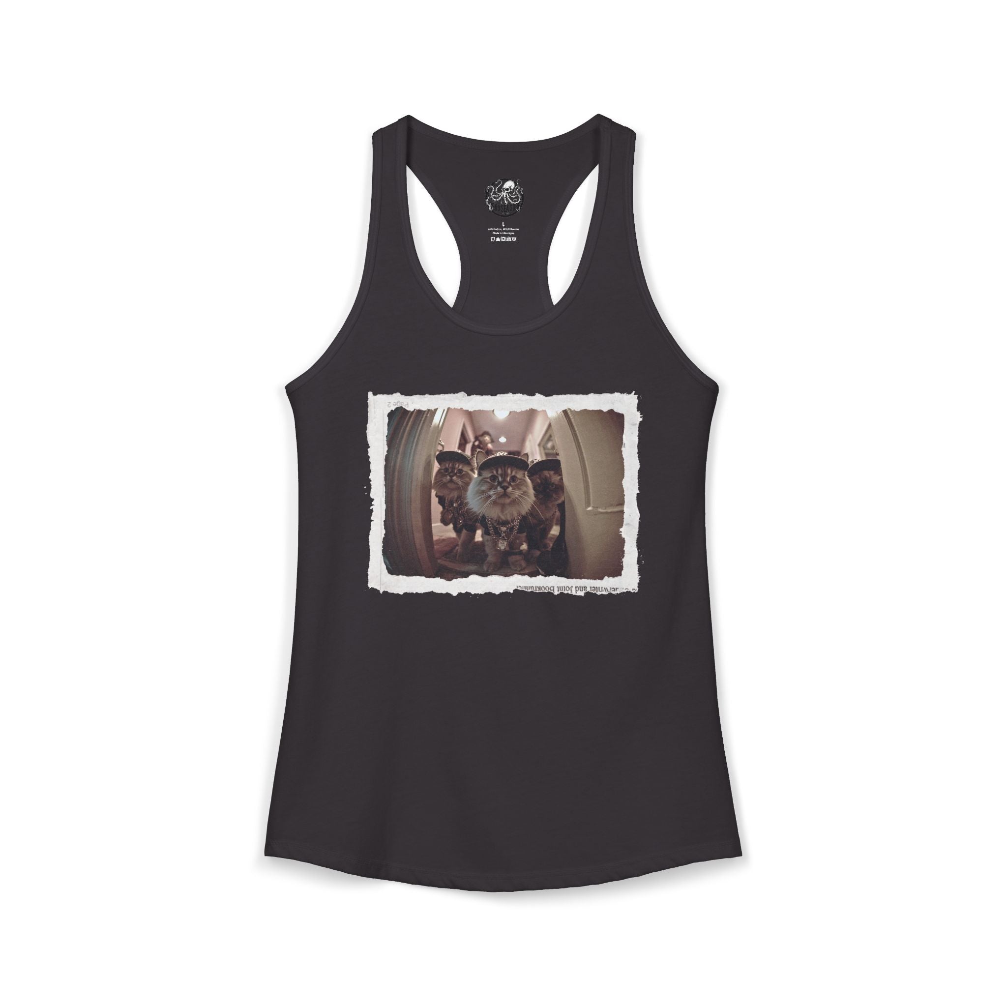 Hip Hop Cats Graphic Tank | Funny Women's Racerback Cat Tee – 3D Sons Supply Co