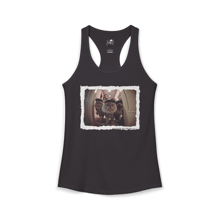 Hip Hop Cats Graphic Tank | Funny Women's Racerback Cat Tee – 3D Sons Supply Co