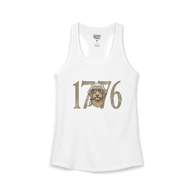 George Washington Doodle 1776 - Women's Ideal Racerback Tank