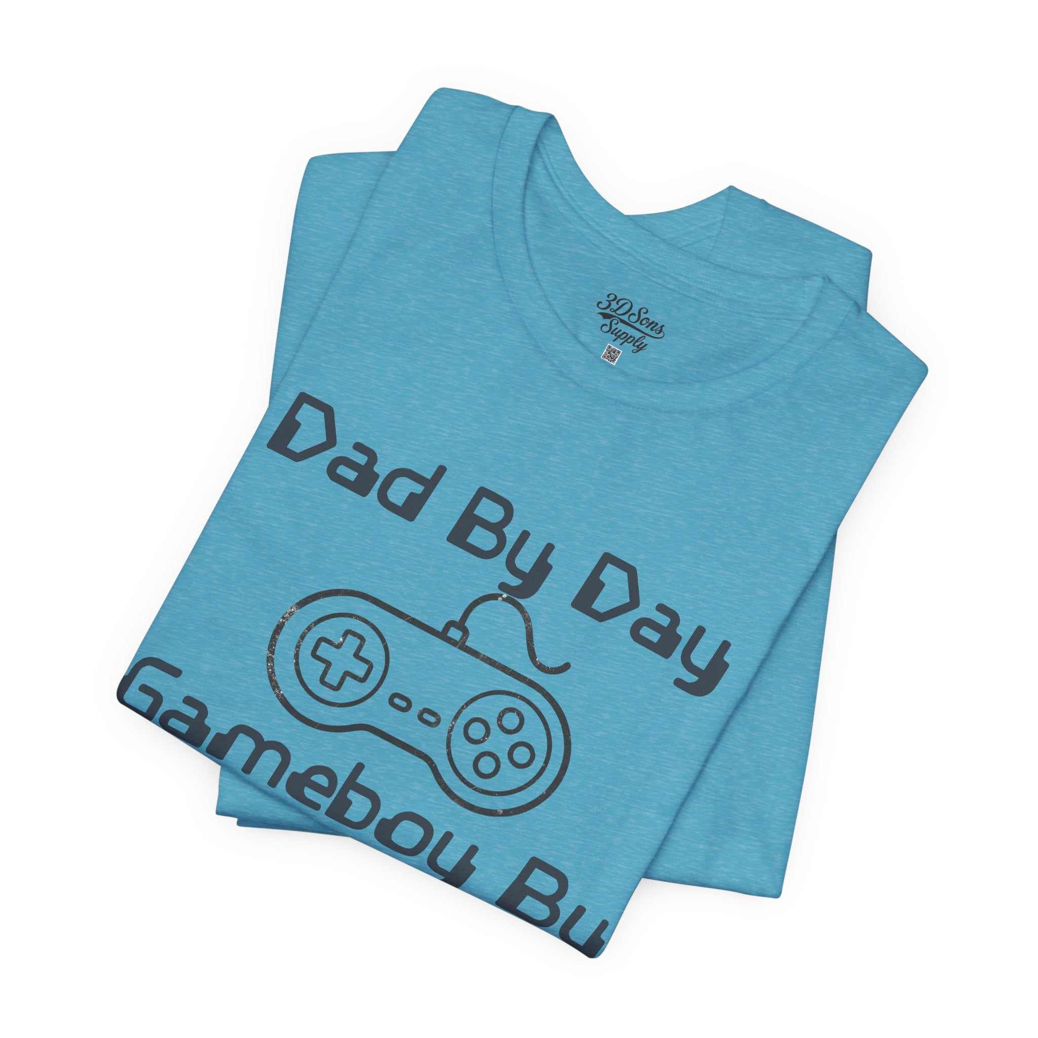 Personalized Dad By Day Gamer By Night T-Shirt,  90's Retro Controller Tee