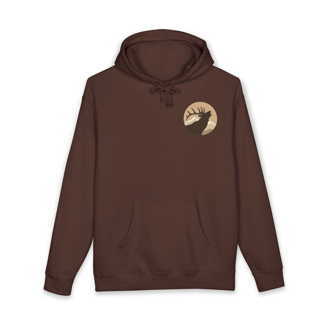 Personalized Elk Hunting Crew Hoodie — Personal Elk Silhouette Pullover