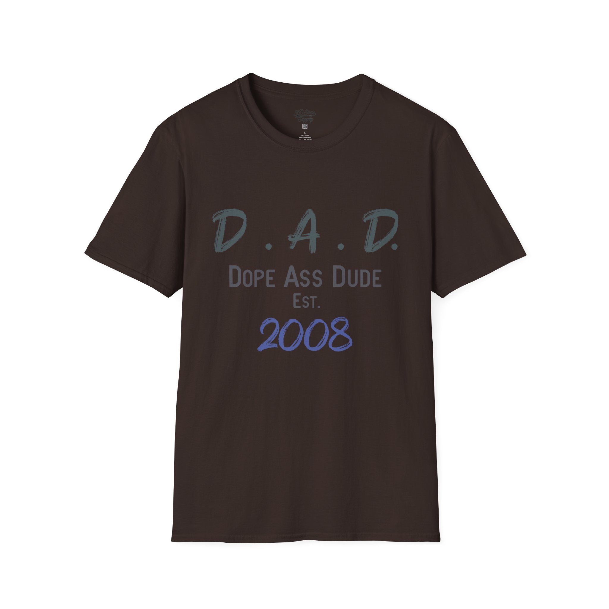 Dope Ass Dude Dad T-Shirt — D.A.D. Typography Father's Day Tee (Personalizable)