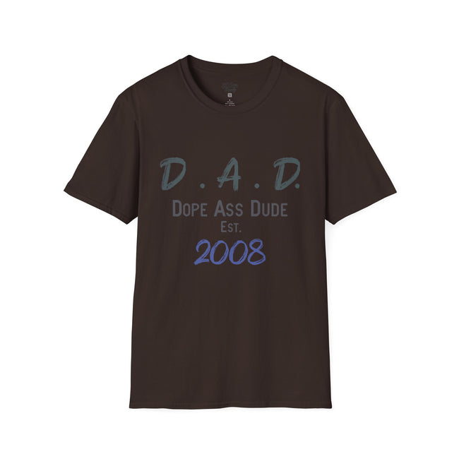 Dope Ass Dude Dad T-Shirt — D.A.D. Typography Father's Day Tee (Personalizable)