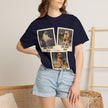 Personalized Polaroid Photo Tee — Custom 3 Image & Text Options