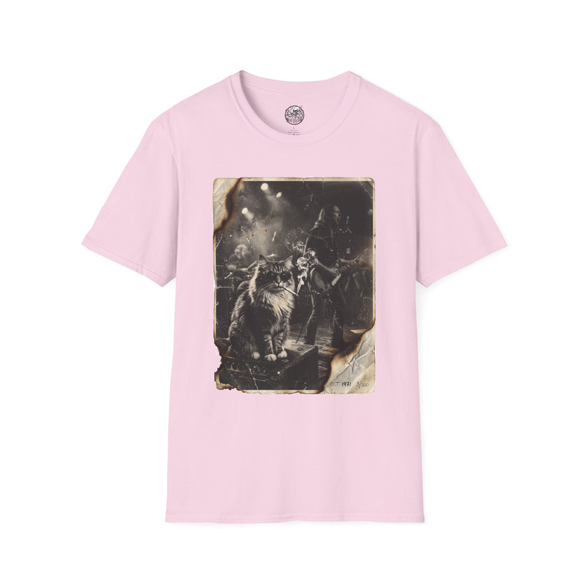 Vintage Rockstar Cat T-Shirt | Retro Rock Art Graphic Tee – 3D Sons Supply Co