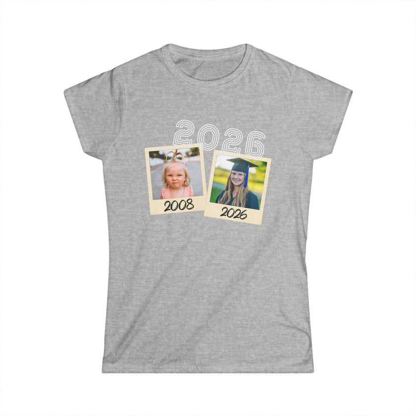 Personalized Photo & Text Graduation/Parent Gift - Women's Polaroid Tee