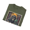 Bigfoot & Alien Playing Poker T-Shirt — Funny Cryptid Woods Tee