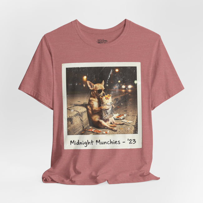 Midnight Munchies '23 Tee - Funny Chihuahua Late Night Snack Graphic T-Shirt