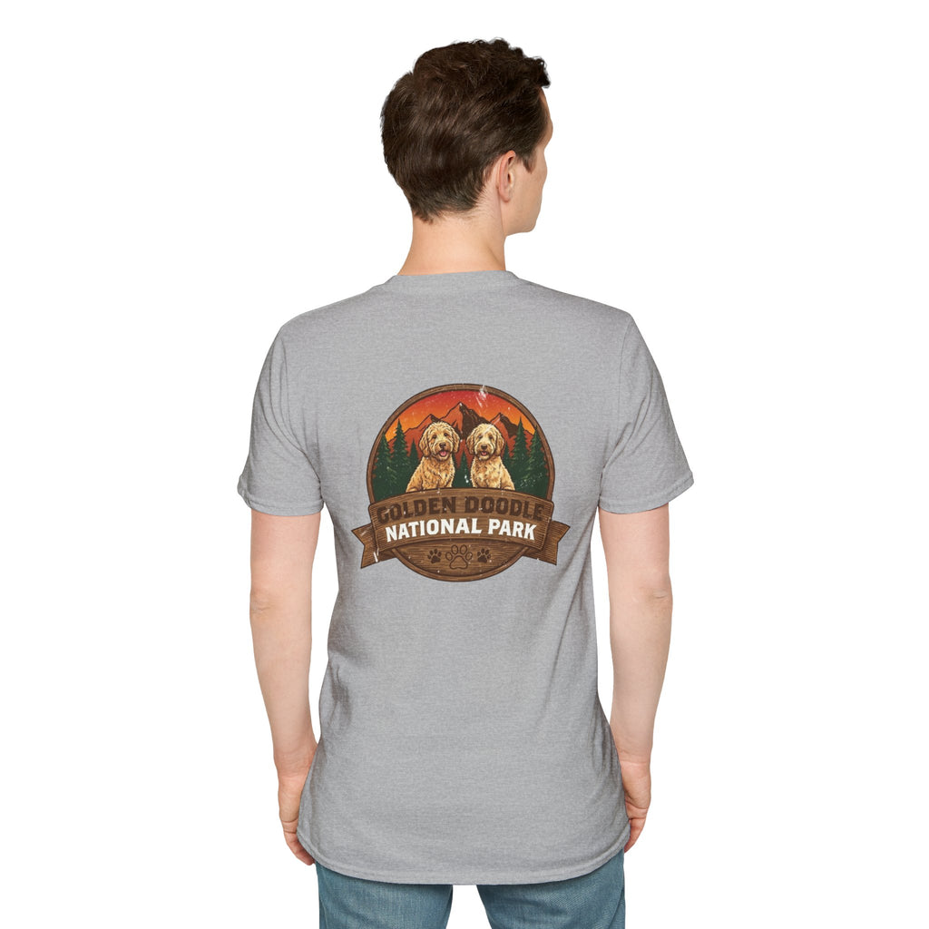 Golden Doodle National Park Staff T-Shirt — Retro Dog Lover Tee