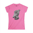 Women's Smoking Shoebill Stork Graphic Tee — Quirky Bird Lover Shirt