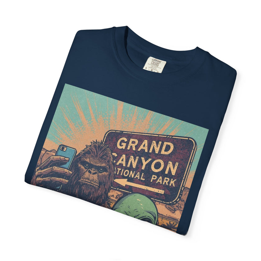 Bigfoot & Alien Grand Canyon T-Shirt — Funny National Park Tee