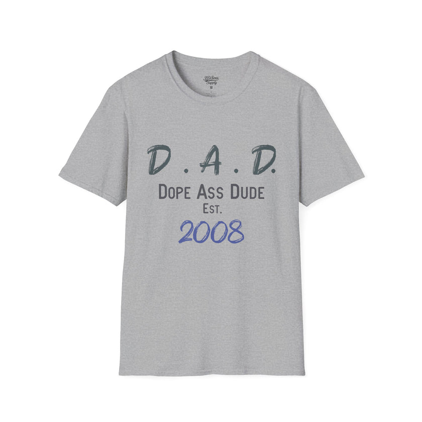 Dope Ass Dude Dad T-Shirt — D.A.D. Typography Father's Day Tee (Personalizable)