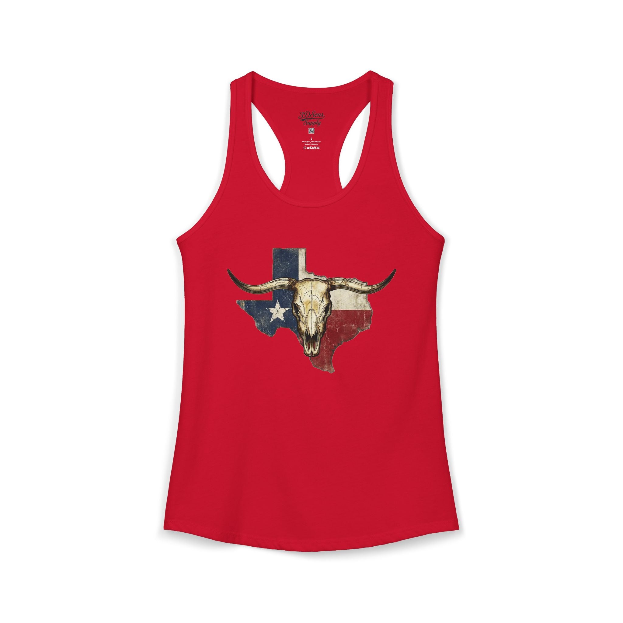 Texas Longhorn Skull Women's Racerback Tank
