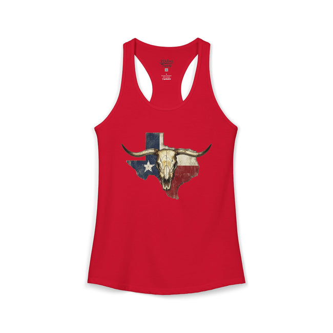 Texas Longhorn Skull Women's Racerback Tank