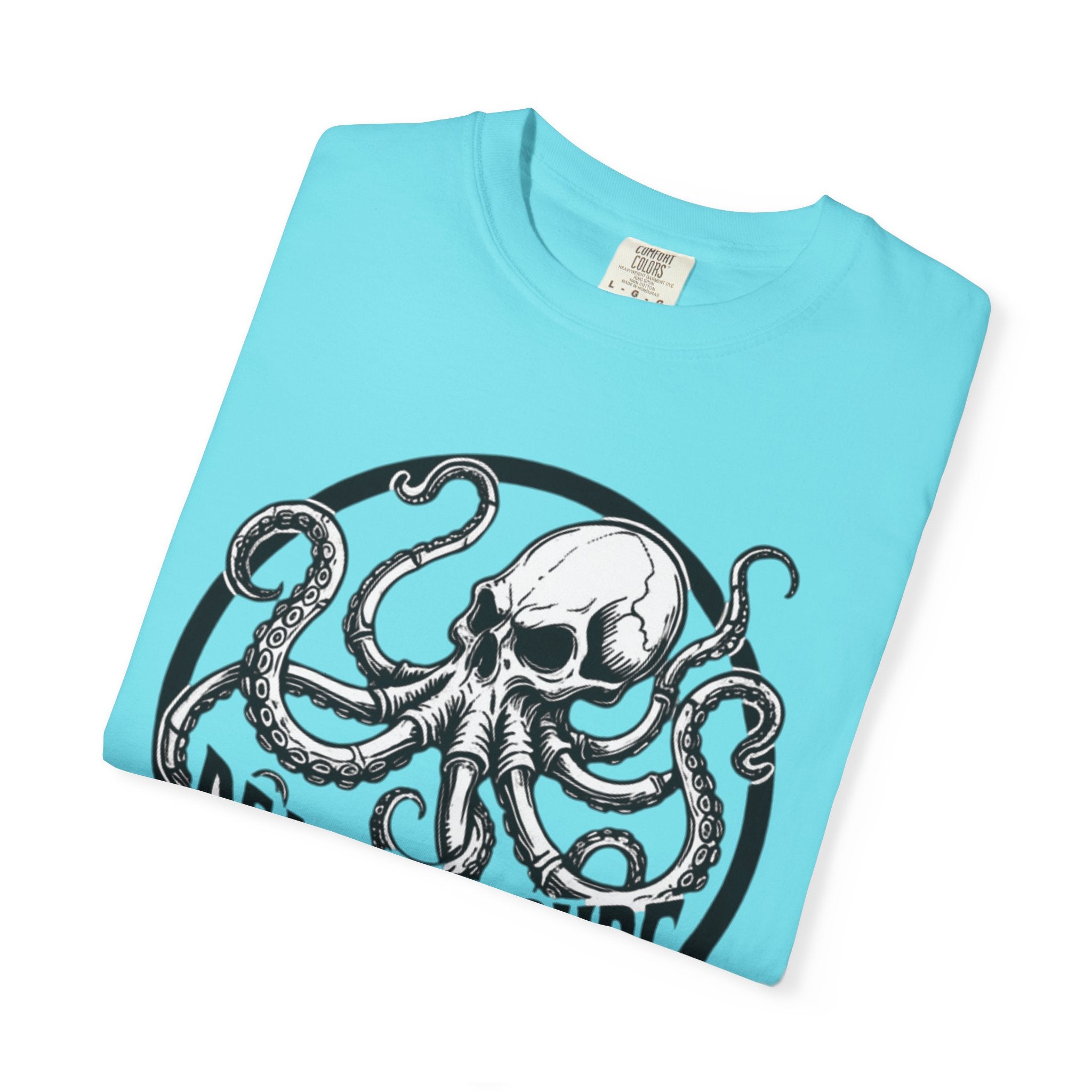 Dead Sea Surf Summer Octopus Kraken Skull Tee Shirt Nautical Skull Surf Logo