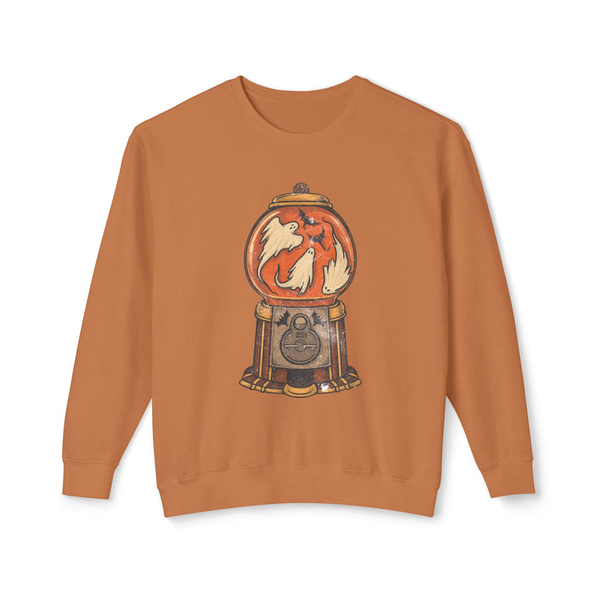 Ghost and Devil Gumball Machine Sweatshirt | Halloween Spooky Illustration