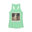 Women's Pyrenees with Chinese Photo Racerback Tank — Vintage Pup Graphic