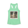 Women's Pyrenees with Chinese Photo Racerback Tank — Vintage Pup Graphic