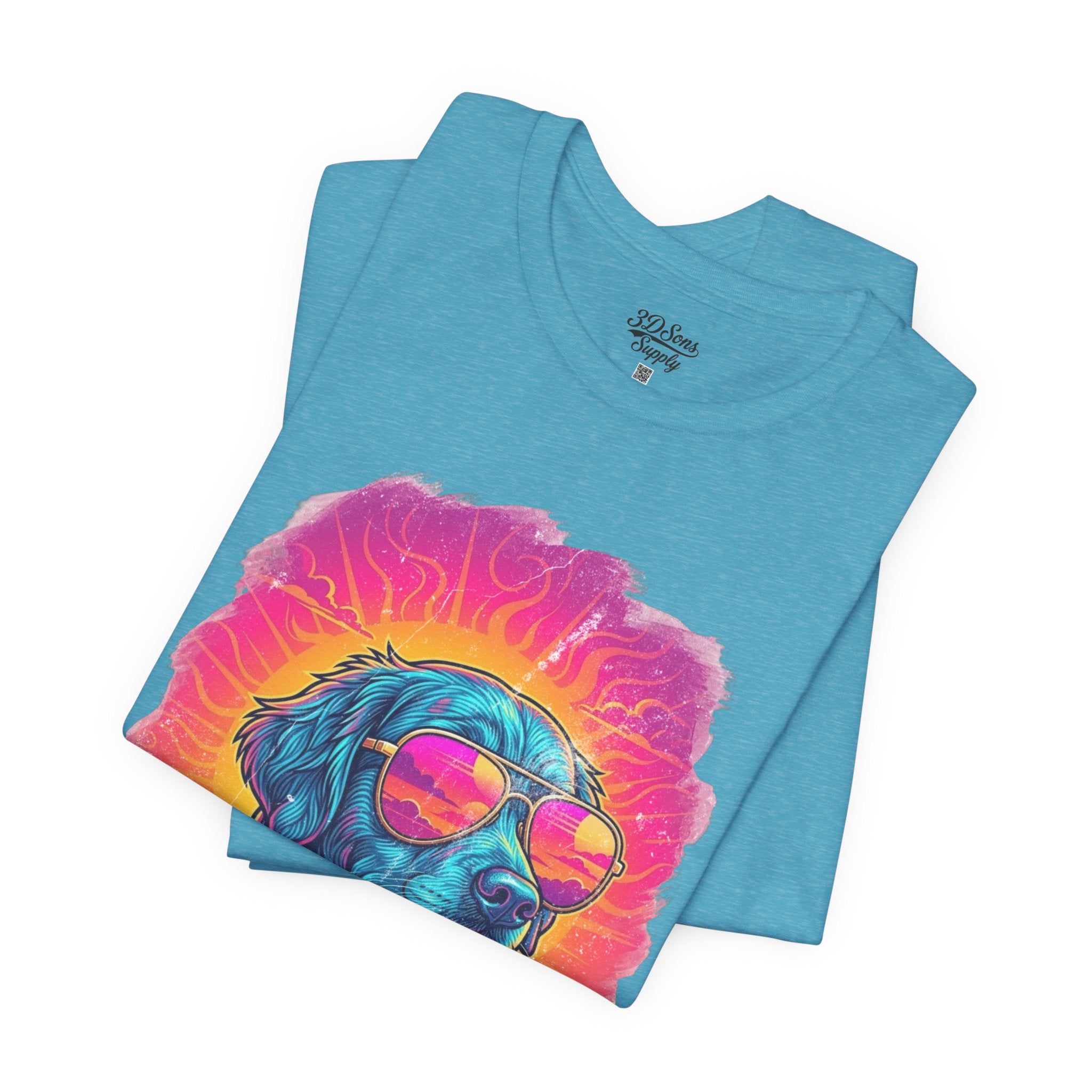 Golden Retriever Retro 90s Tee — Vice City Pet Graphic T-Shirt