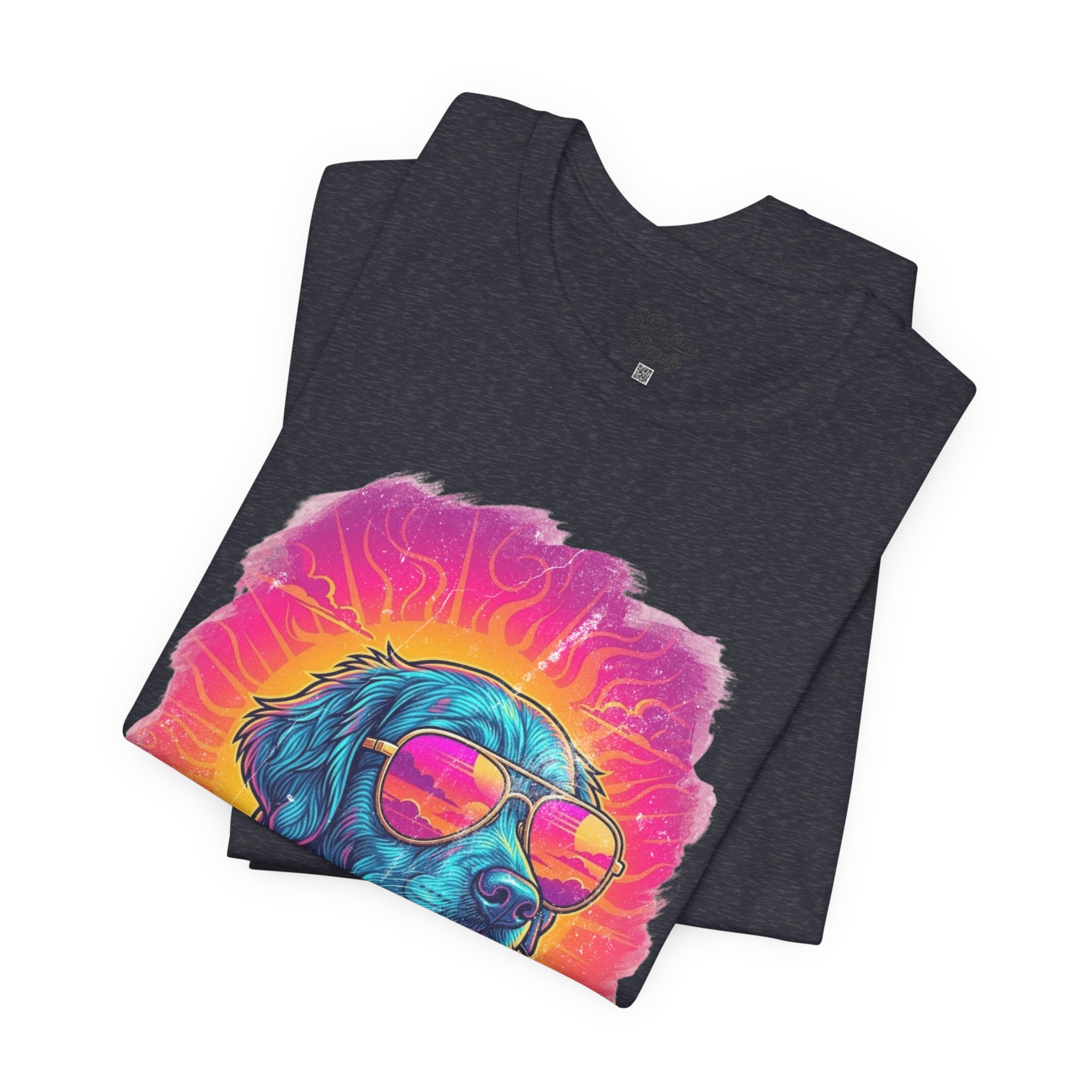Golden Retriever Retro 90s Tee — Vice City Pet Graphic T-Shirt