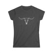 Stay Savage Longhorn Skull Women's Tee — Rugged Western Graphic Shirt